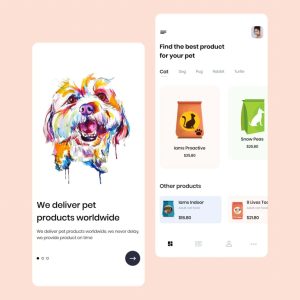Free Pets Online Shop App Template (FIG)